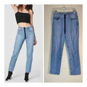 Carmar Denim Womens Size 28 Emelia Jeans Exposed Black Zipper Straight Leg Blue